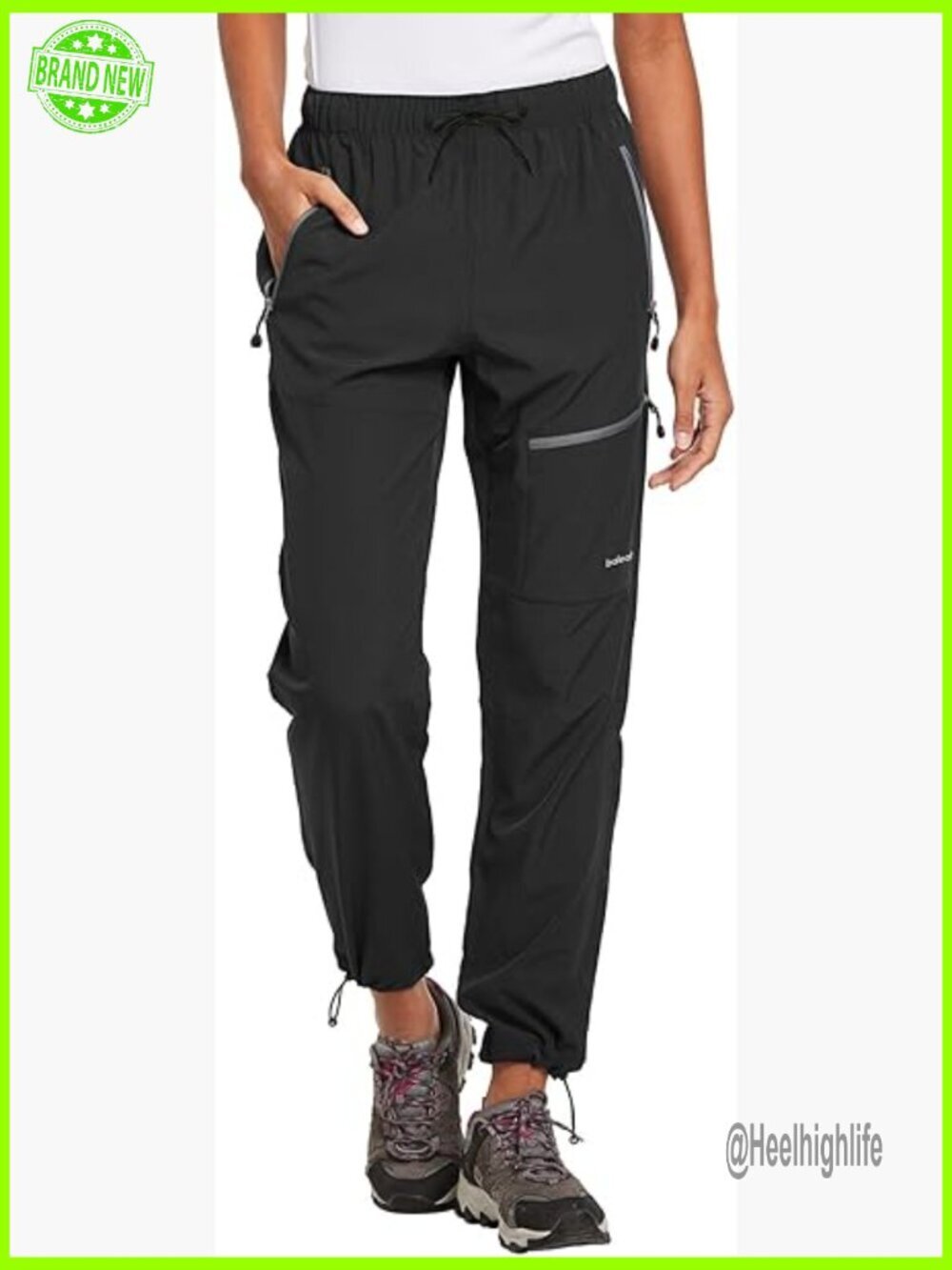 Quick Dry Hiking Pants Water Resistant Elastic Waist Cargo Pants